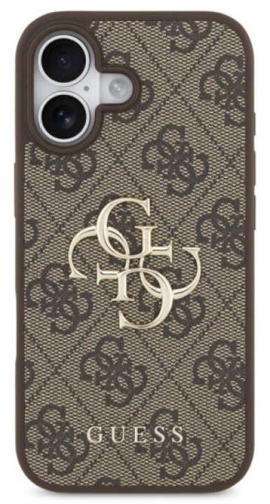 Ochranný kryt na iPhone 17 - Guess, 4G Metal Logo Brown