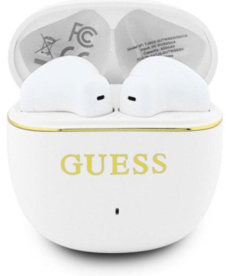 Bezdrátová sluchátka - Guess, Gold Line Glossy White