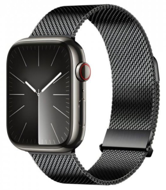 Řemínek na Apple Watch 44mm / 45mm / 46mm / 49mm - DuxDucis, Milanese Pro Black