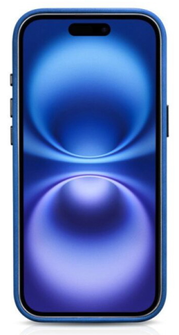 Kožený obal na iPhone Air - iCarer, OilWax MagSafe Light Blue
