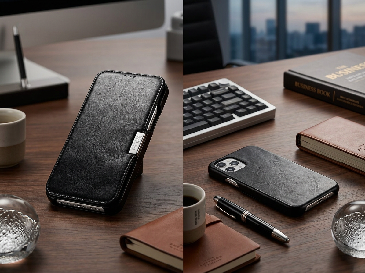 Knížkové pouzdro pro iPhone 12 Pro MAX - iCarer, Vintage Black