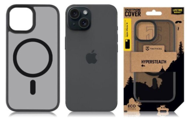Ochranný kryt na iPhone 15 - Tactical, MagForce Hyperstealth Asphalt