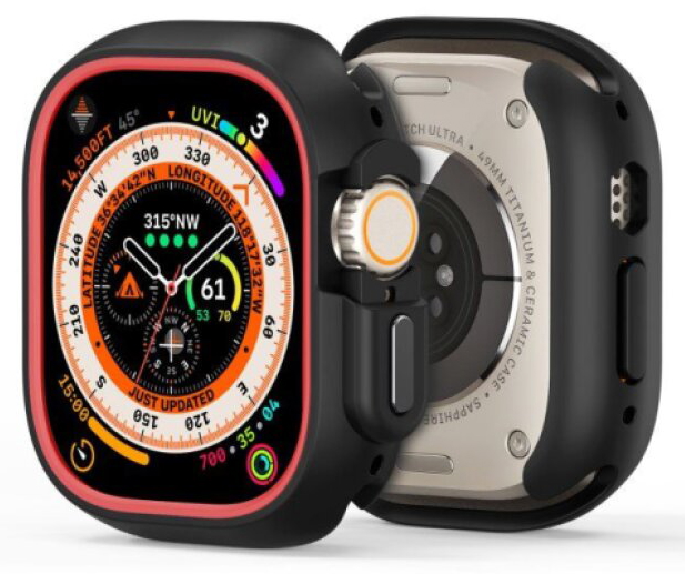 Ochranný kryt na Apple Watch 49mm - DuxDucis, Bamo Black/Red