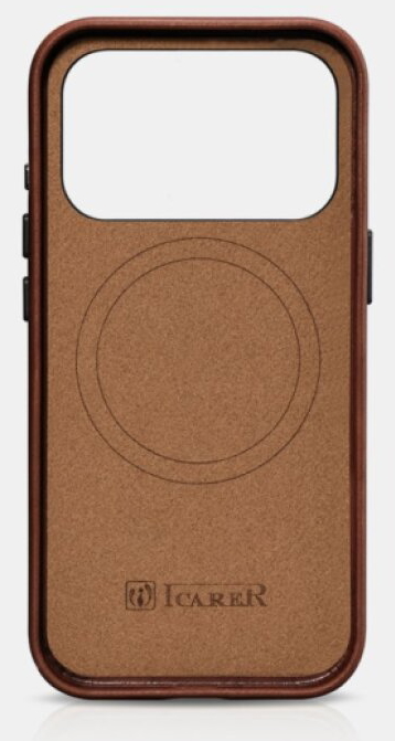 Kožený obal na iPhone 17 Pro - iCarer, OilWax MagSafe Brown