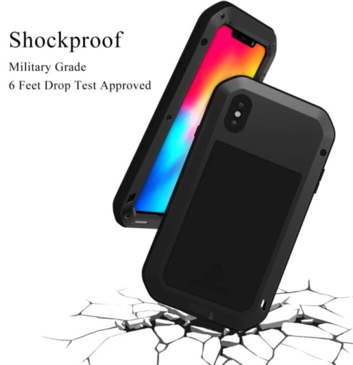 Ochranný kryt pro iPhone XS - LOVE MEI, POWERFUL BLACK