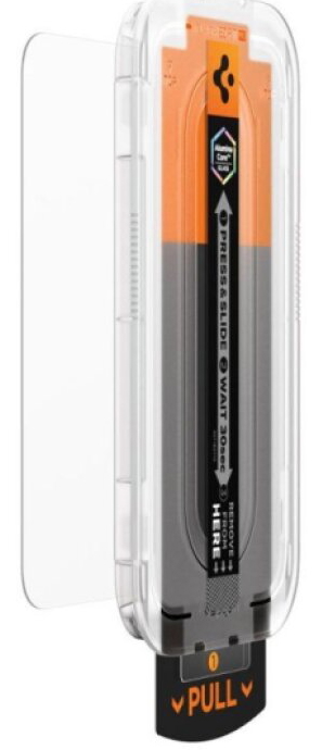 Ochranné tvrzené sklo na iPhone 17 / 17 Pro / 16 Pro - Spigen, Glas.tR EZ Fit Privacy (1ks s aplikátorem)
