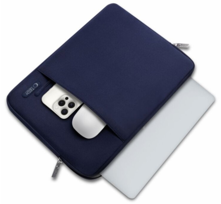 Pouzdro na notebook - Tech-Protect, 13-14 Sleevy Navy Blue