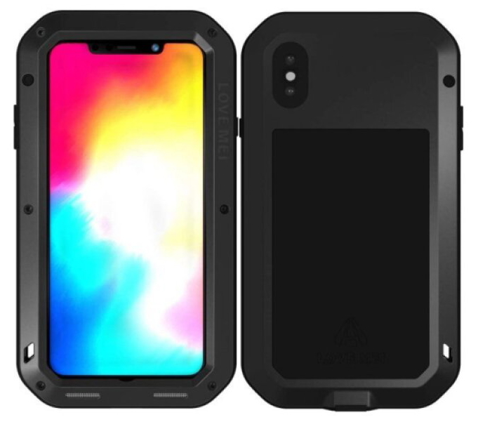 Ochranný kryt pro iPhone XS - LOVE MEI, POWERFUL BLACK