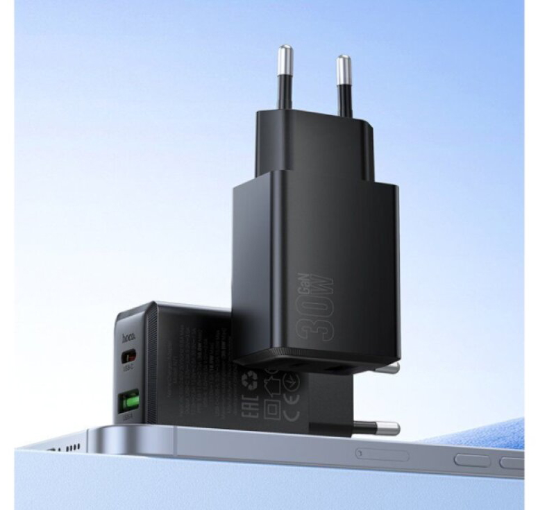 Rychlá nabíječka do sítě - Hoco, N71 Nuevo PD30W/QC3.0 Black