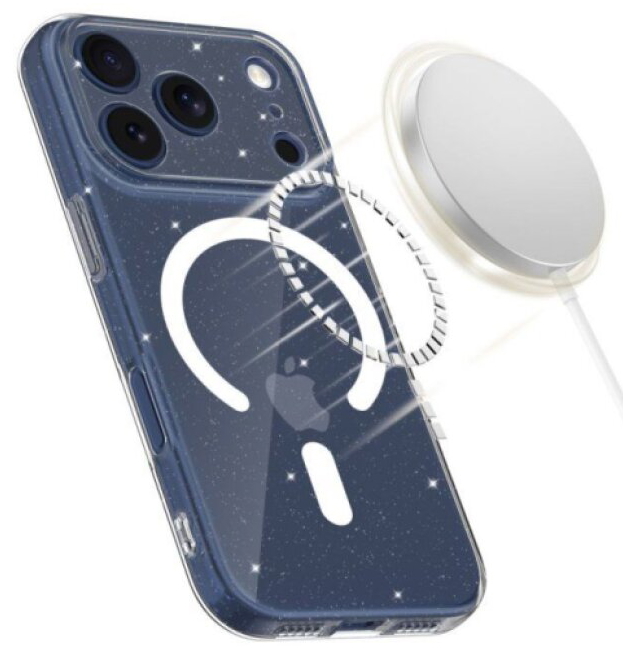 Ochranný kryt na iPhone 17 Pro - Tech-Protect, FlexAir MagSafe Glitter