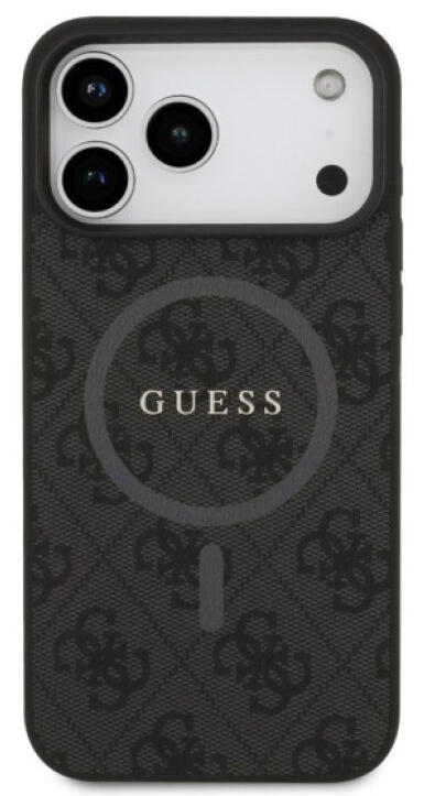 Ochranný kryt na iPhone 17 Pro MAX - Guess, 4G Colored Ring MagSafe Black