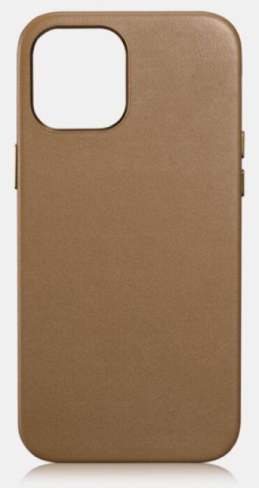 Kožený kryt na iPhone 12 Pro MAX - iCarer, Real Leather with MagSafe Brown