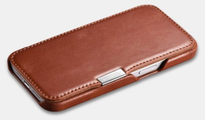 Knížkové pouzdro pro iPhone 13 Pro MAX - iCarer, Vintage Brown