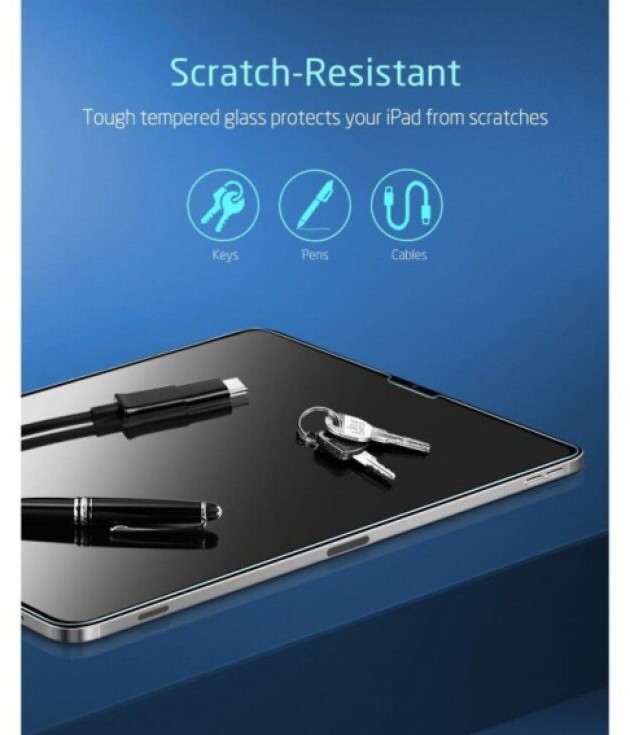 Ochranné tvrzené sklo na iPad Air (2022/2020) / iPad Pro 11 (2022/2021/2020/2018) - ESR, TEMPERED GLASS (s aplikátorem)