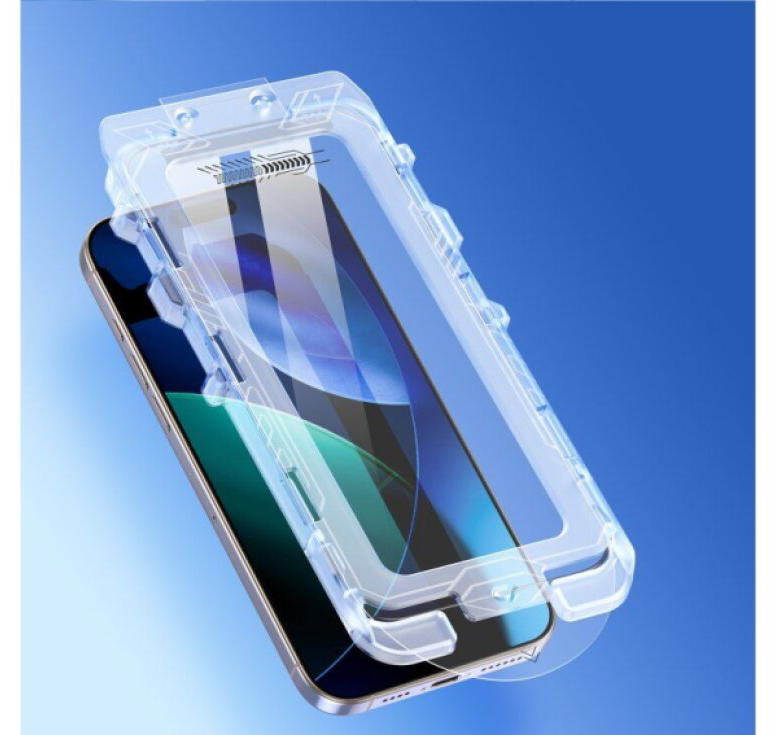 Ochranné tvrzené sklo na iPhone 17 Pro - DuxDucis, Roga (s instalačním rámečkem)