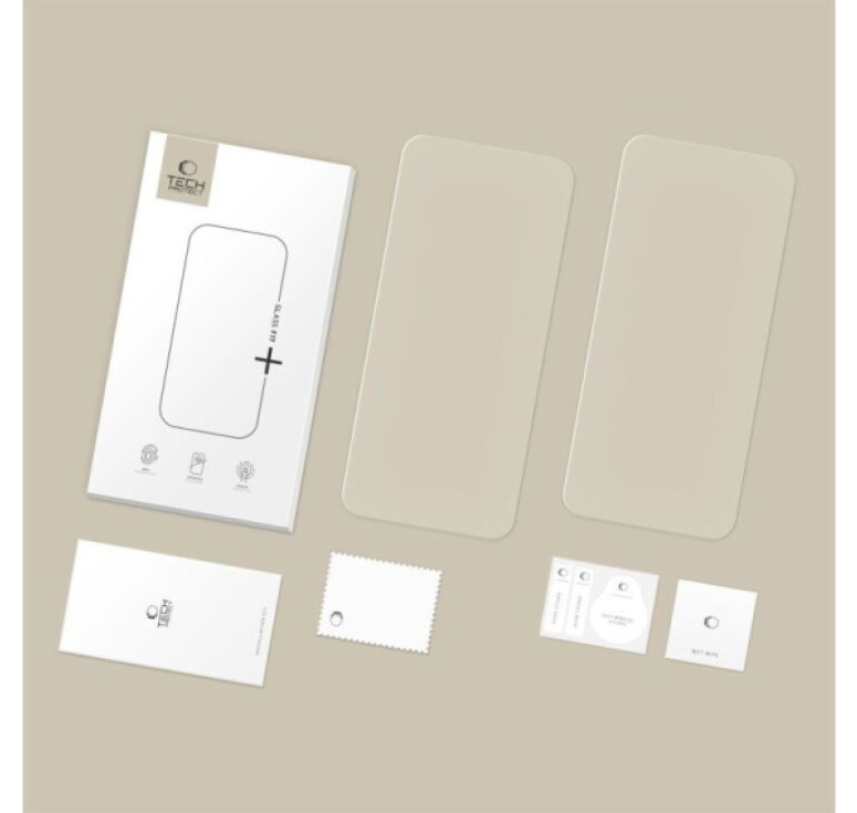 Hybridní ochranné sklo na iPhone 17 / 17 Pro - Tech-Protect, Glass Fit+ Clear (2ks)