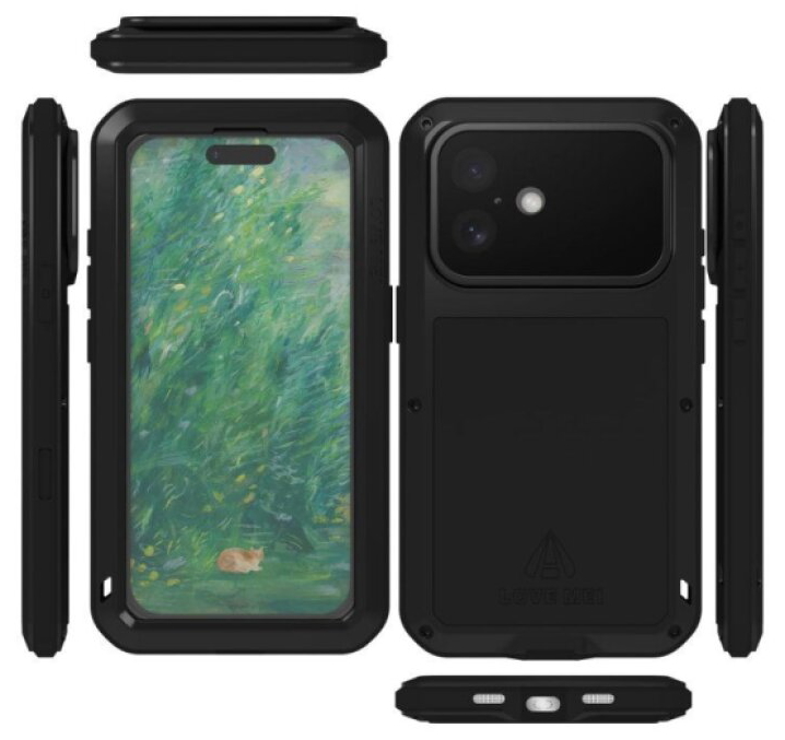 Ochranný kryt na iPhone 16 - LOVE MEI, Powerful Black