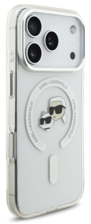 Ochranný kryt na iPhone 17 Pro - Karl Lagerfeld, IML K&CH Heads MagSafe Transparent