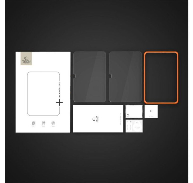 Hybridní ochranné sklo na iPad 11 (2025) / iPad 10.9 (2022) - Tech-Protect, Easy Set+ (2ks s instalačním rámečkem)