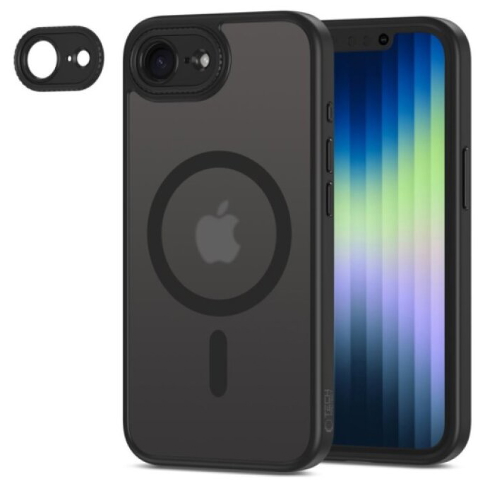 Ochranný kryt na iPhone 17e / 16e - Tech-Protect, Magcam MagSafe Matte Black