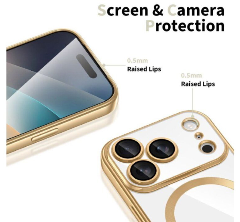 Ochranný kryt na iPhone 17 Pro MAX - Tech-Protect, Magflex MagSafe Shiny Gold