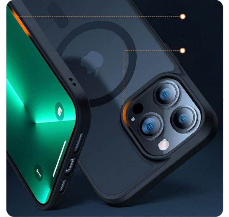 Ochranný kryt na iPhone 15 - Tech-Protect, Magmat MagSafe Black/Clear