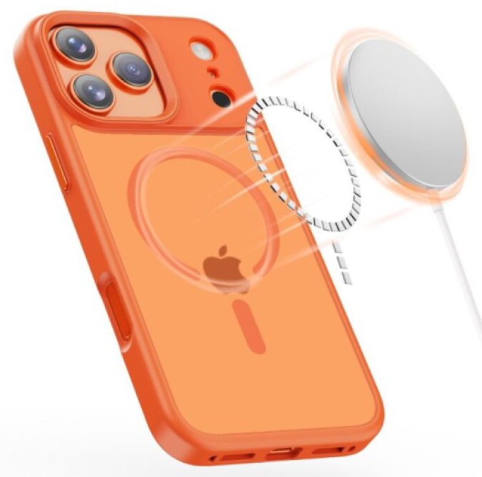 Ochranný kryt na iPhone 17 Pro MAX - Tech-Protect, Magmat MagSafe Matte Orange