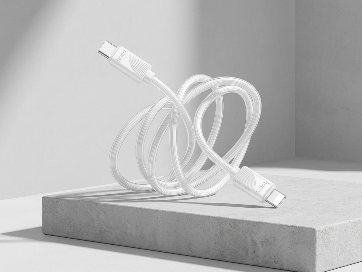Rychlý kabel USB-C/Lightning - Hoco, X114 Energy PD White