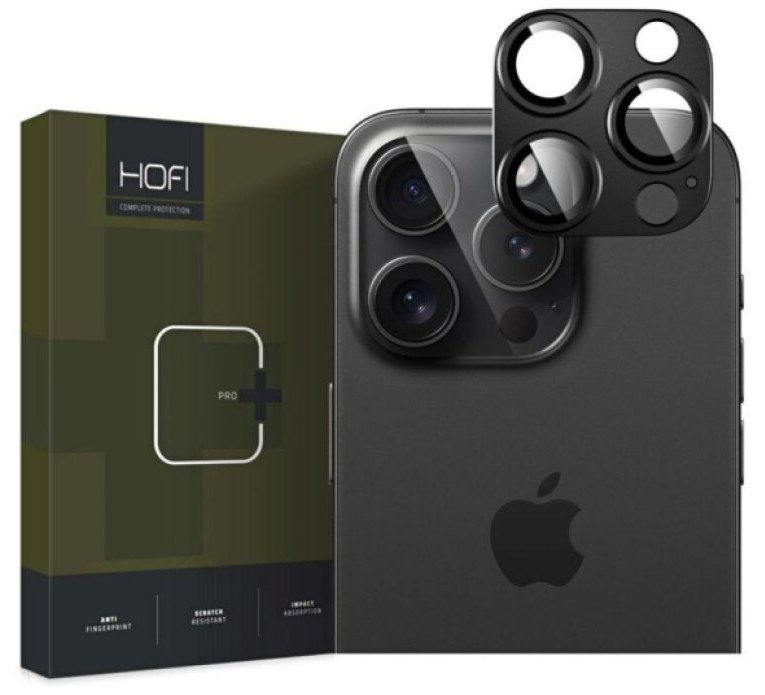 Ochrana na zadní kameru iPhone 16 Pro / iPhone 16 Pro MAX - Hofi, FullCam Pro+ Black