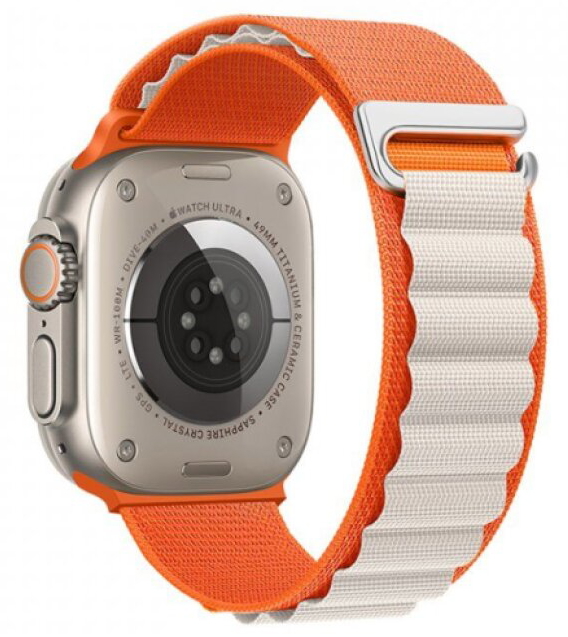 Řemínek pro Apple Watch 38mm / 40mm / 41mm / 42mm - Hoco, WA20 Climbing Orange Starlight