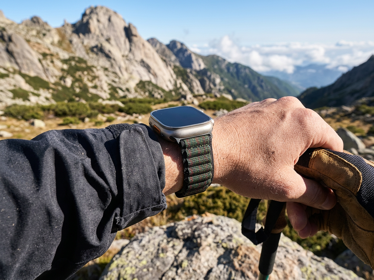 Řemínek pro Apple Watch 44mm / 45mm / 46mm / 49mm - Hoco, WA20 Climbing Starlight Black Dot