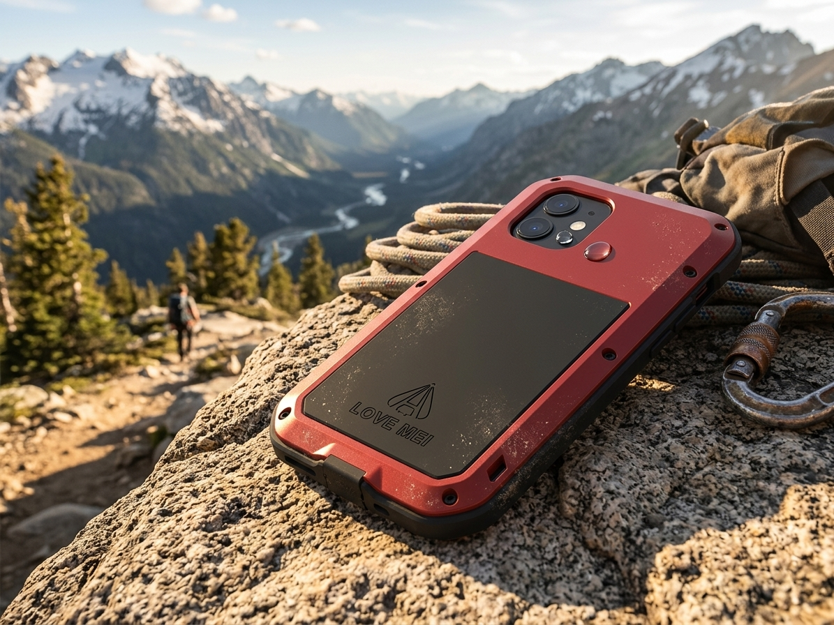 Ochranný kryt pro iPhone 12 - LOVE MEI, Powerful Red
