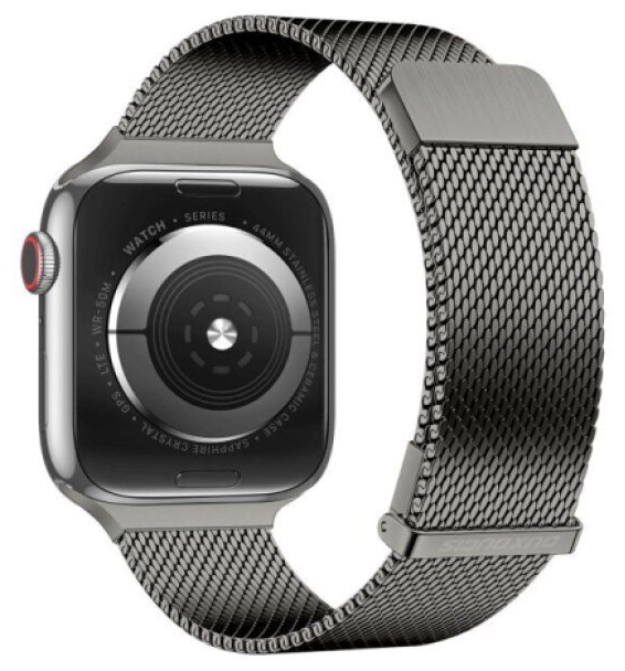 Řemínek na Apple Watch 38mm / 40mm / 41mm / 42mm - DuxDucis, Milanese Pro Graphite