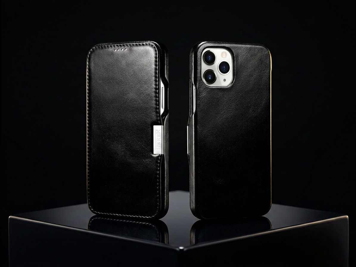 Knížkové pouzdro pro iPhone 12 Pro MAX - iCarer, Vintage Black