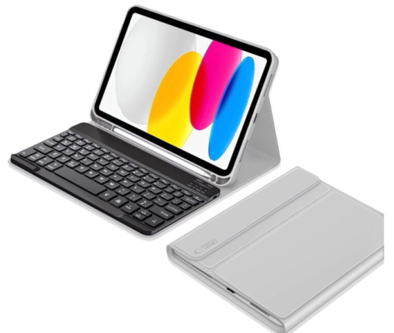 Pouzdro s klávesnicí pro iPad 11 (2025) / iPad 10.9 (2022) - Tech-Protect, SmartCase Gray