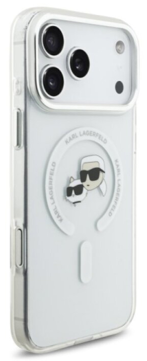 Ochranný kryt na iPhone 17 Pro MAX - Karl Lagerfeld, IML K&CH Heads MagSafe Transparent
