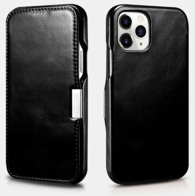 Knížkové pouzdro pro iPhone 12 Pro MAX - iCarer, Vintage Black