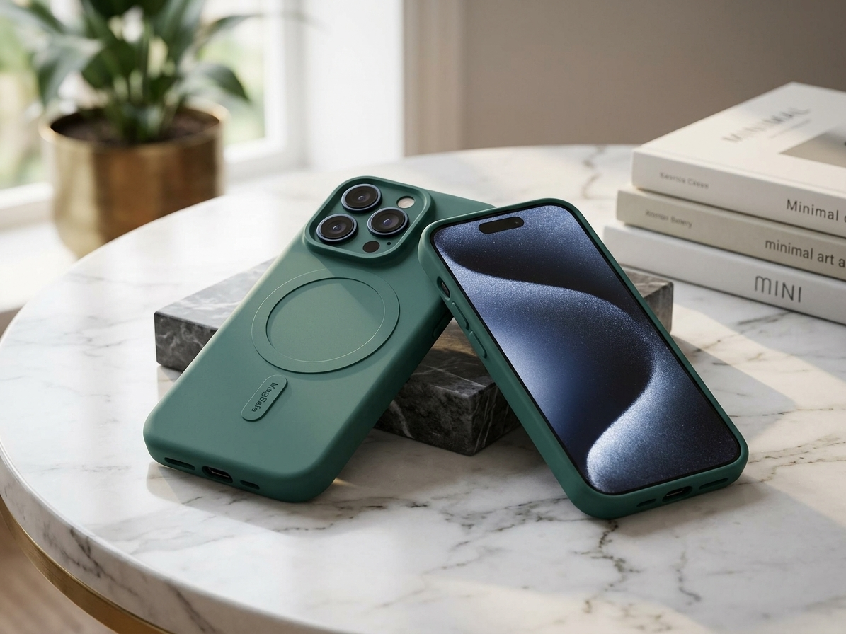 Ochranný kryt na iPhone 13 mini - Mercury, SemiSilicon MagSafe Green