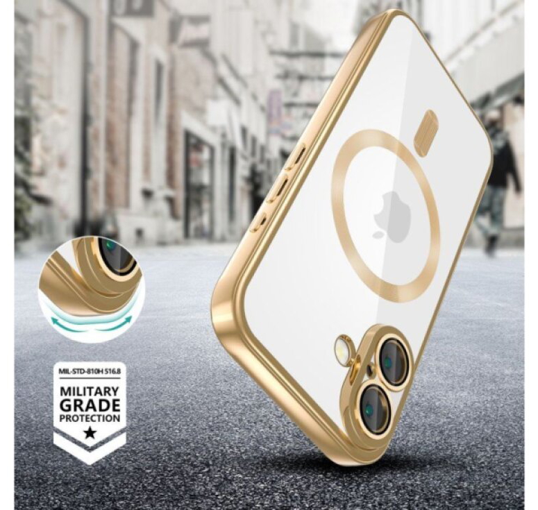 Ochranný kryt na iPhone 16 - Tech-Protect, Magshine MagSafe Shiny Gold