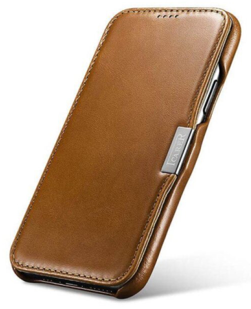 Knížkové pouzdro pro iPhone 11 Pro - iCarer, Vintage Khaki