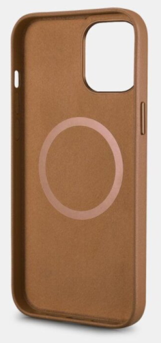 Kožený kryt na iPhone 12 Pro MAX - iCarer, Real Leather with MagSafe Brown
