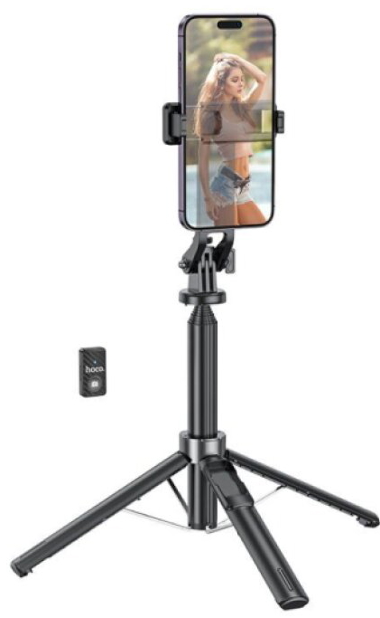 Tripod / bluetooth selfie tyč - Hoco, K21 Black