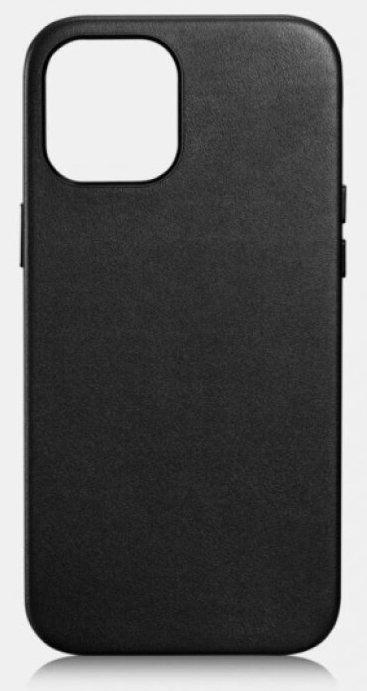 Kožený kryt na iPhone 12 mini - iCarer, Real Leather with MagSafe Black