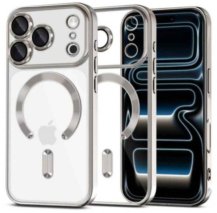Ochranný kryt na iPhone 17 Pro MAX - Tech-Protect, Magflex MagSafe Shiny Silver