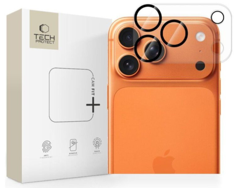 Ochrana na zadní kameru iPhone 17 Pro MAX - Tech-Protect, Cam Fit+ Clear