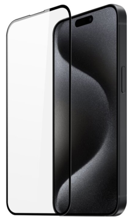 Ochranné tvrzené sklo na iPhone 15 - DuxDucis, Full Glass Black