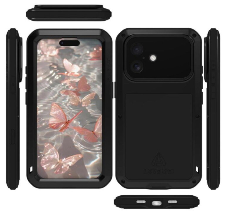 Ochranný kryt na iPhone 17 - LOVE MEI, Powerful Black