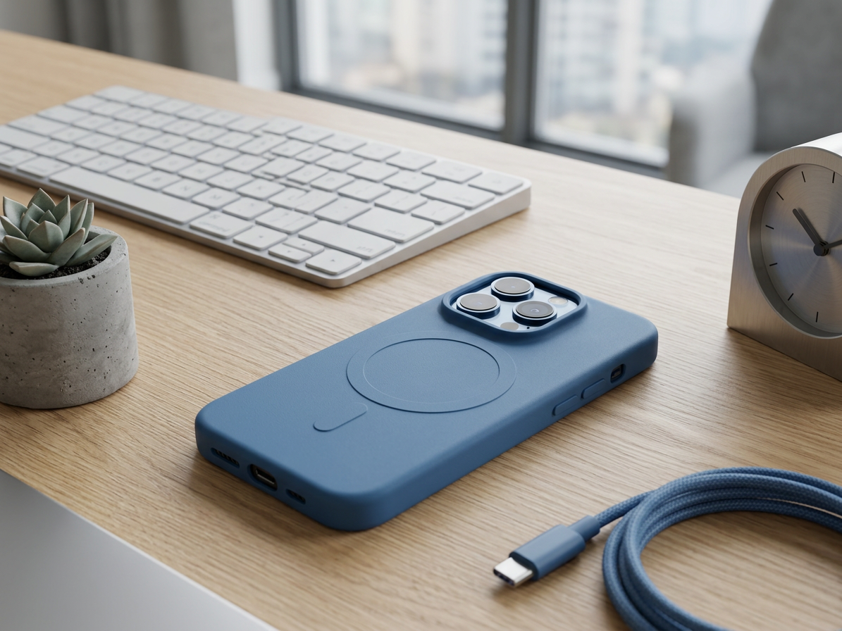 Ochranný kryt na iPhone 14 - Mercury, SemiSilicon MagSafe Blue