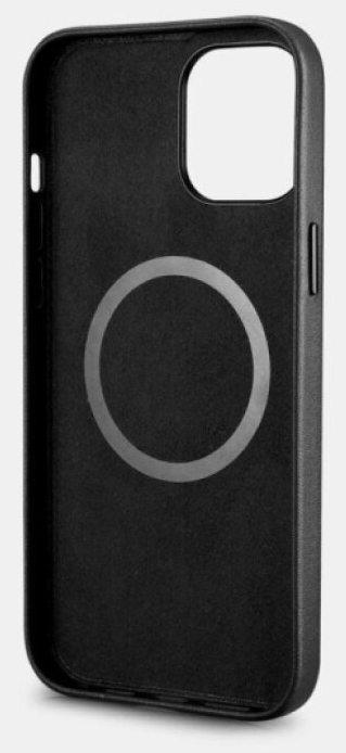 Kožený kryt na iPhone 12 Pro MAX - iCarer, Real Leather with MagSafe Black