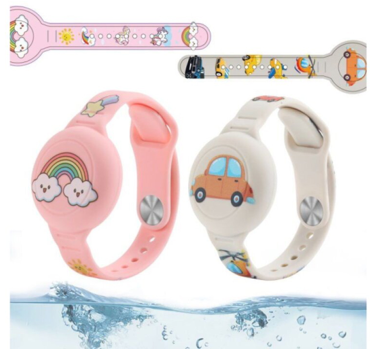 Sada dětských řemínků s pouzdrem pro AirTag - Tech-Protect, Smooth Colorful (2ks)